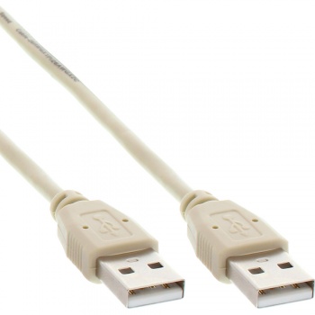 InLine USB 2.0 Kabel USB-A St an USB-A St (beige - 1m)