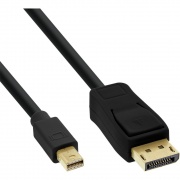 InLine Mini DisplayPort zu DisplayPort Kabel (2m - schwarz)