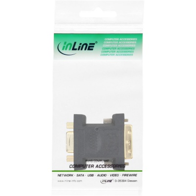 InLine DVI-A Adapter (12+5 Stecker auf 15pol HD Buchse - vergoldet)