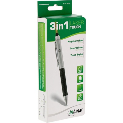 InLine Laserpointer LaserTouch (3in1 - Chrom)
