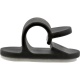 InLine Kabelmanager mit Klebesockel (2,8cm - schwarz - 10er)