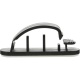 InLine Kabelmanager mit Klebesockel (5,4cm - schwarz - 10er)