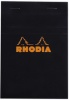 RHODIA Notizblock No. 13 (A6 - kariert - schwarz)