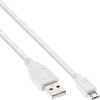 InLine USB 2.0 Kabel USB-A St an Micro-B St (weiß - 1m)