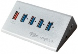 LogiLink USB 3.0 Hub mit Netzteil (4 Port + Schnell-Ladeport)