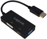 LogiLink 4K Video-Konverter (DisplayPort - DVI/HDMI/VGA - schwarz)