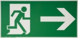 smartboxpro Hinweisschild Rettungsweg (rechts - gerade)