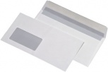 MAILmedia Briefumschläge mit Haftklebestreifen mit Fenster (DIN lang - weiß)