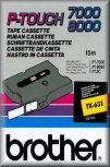 Brother Schriftbandkassette TX-631 (12 mm - gelb/schwarz)