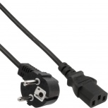 InLine Netzkabel auf Kaltgerätestecker C13 (schwarz - 1,8m)