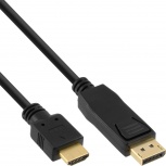 InLine DisplayPort zu HDMI Konverter Kabel (schwarz - 3m)