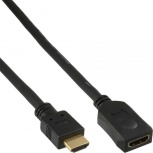 InLine HDMI Verlängerung (Stecker / Buchse - schwarz - 1m)