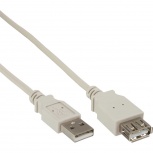 InLine USB 2.0 Verlängerung USB-A St an USB-A Bu (beige - 1,8m)