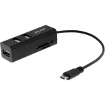 InLine OTG Card Reader USB 2.0 Hub (SD/microSD - 3Port)